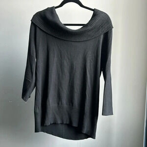 Chico's Sweater Black | Chico's Sweater | Off the Shoulder Sweater | Cowl Neck